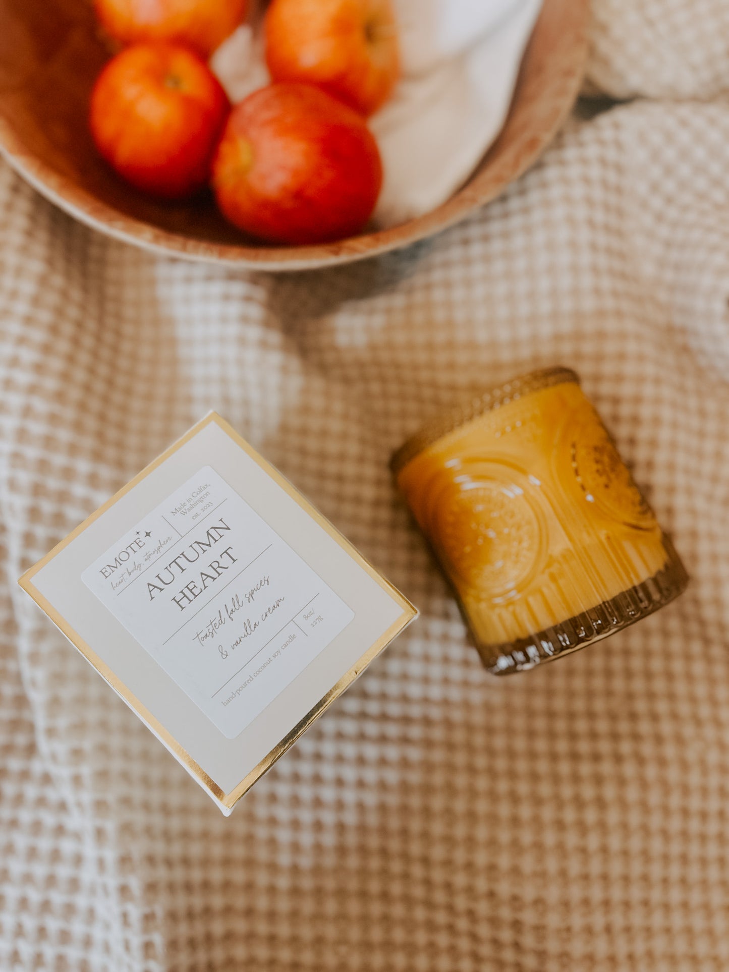 autumn heart 8 oz soy candle