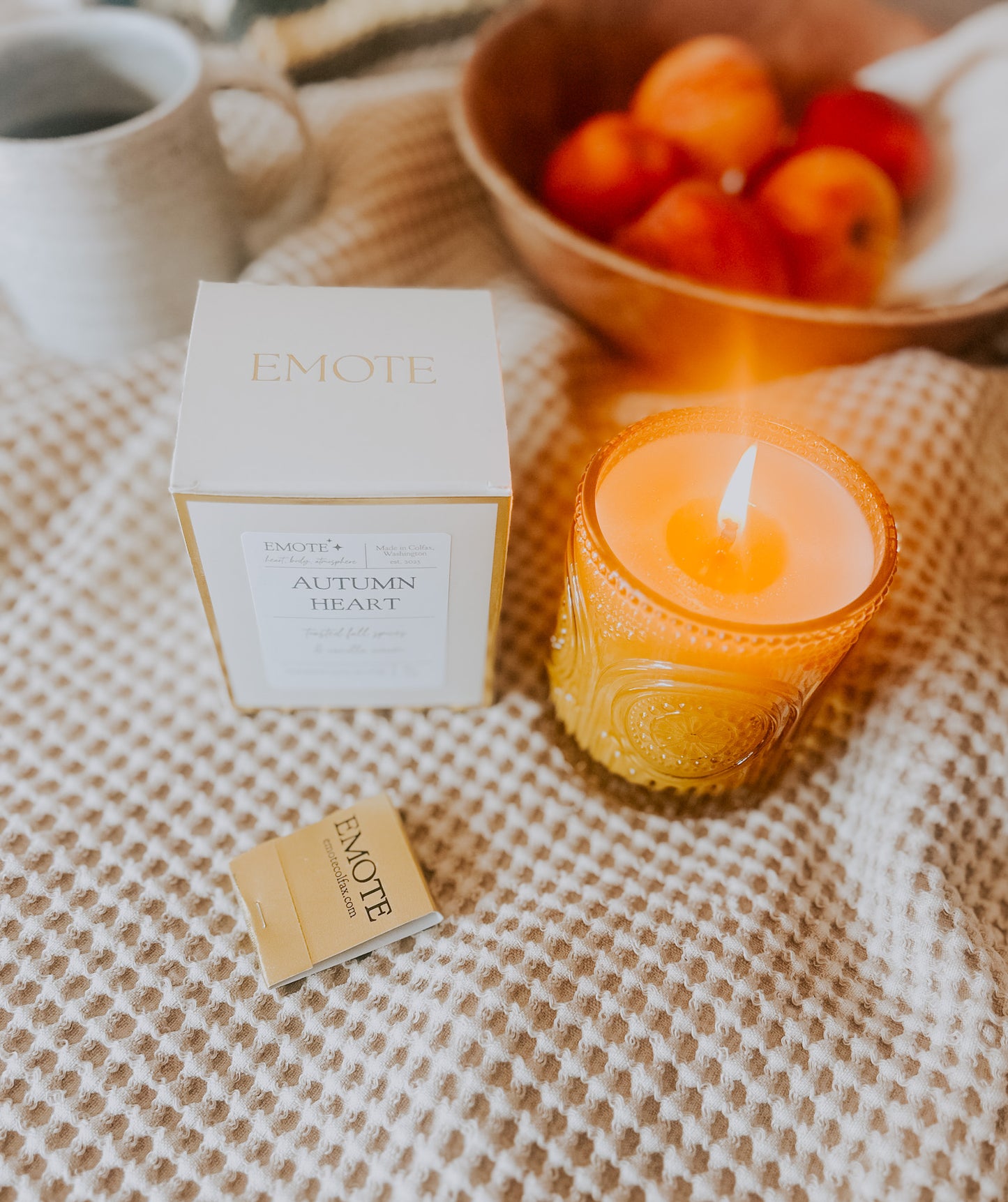 autumn heart 8 oz soy candle