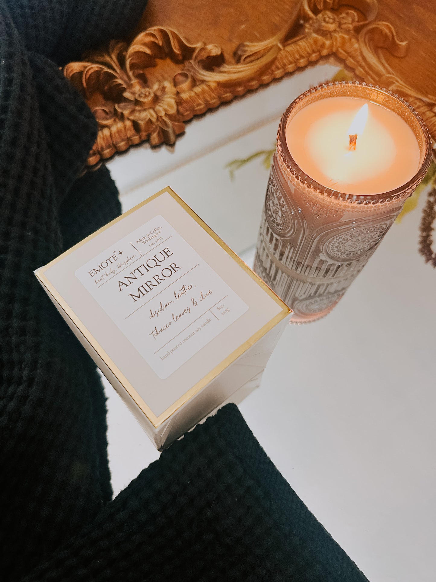 antique mirror 8 oz soy candle