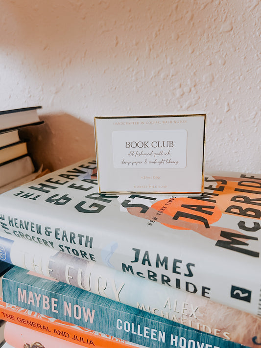 book club donkey milk soap