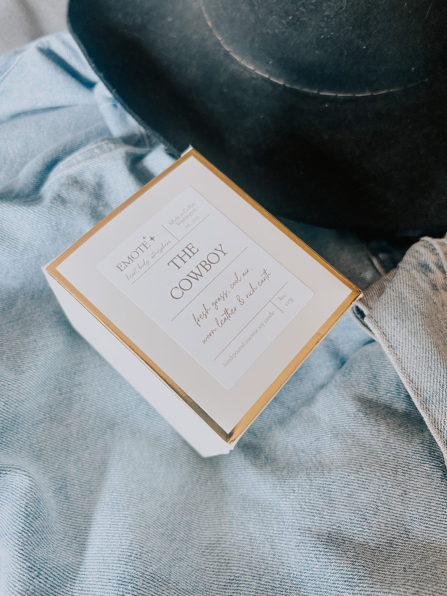 the cowboy 8 oz soy candle