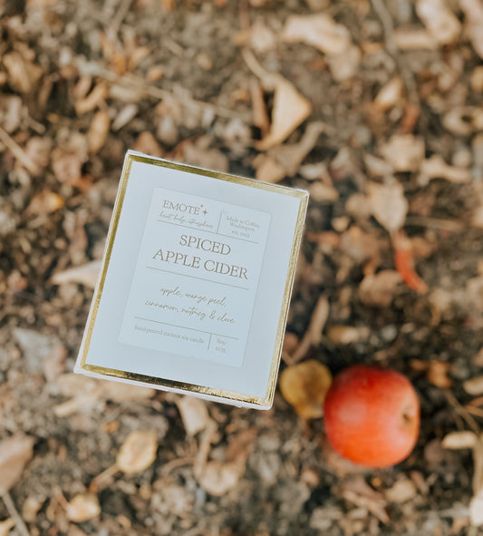 spiced apple cider 8 oz soy candle