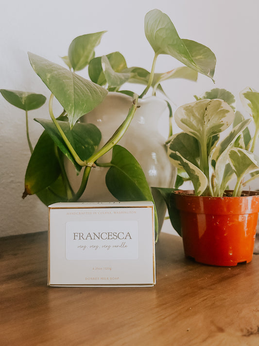 francesca donkey milk bar soap