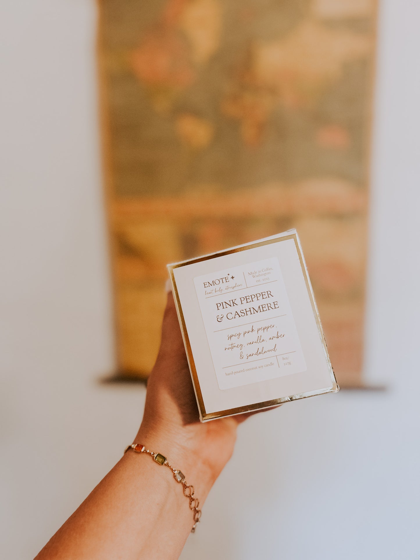 pink pepper & cashmere 8 oz soy candle
