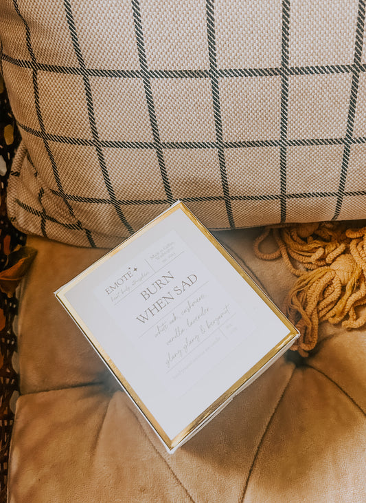 burn when sad 8 oz soy candle