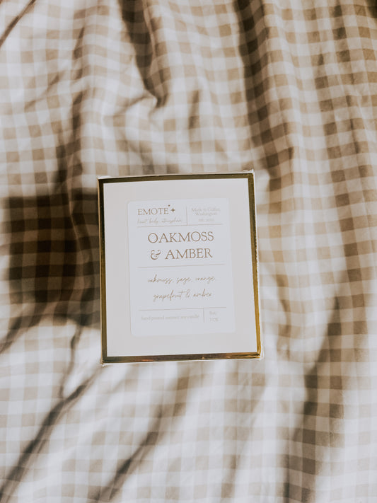 oakmoss & amber 8 oz soy candle