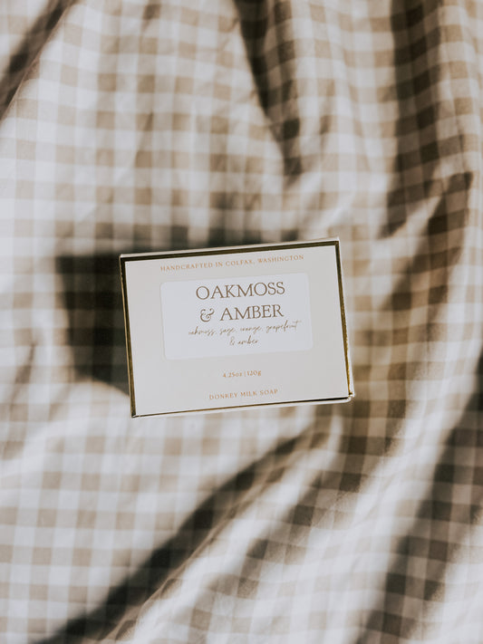 oakmoss & amber donkey milk bar soap