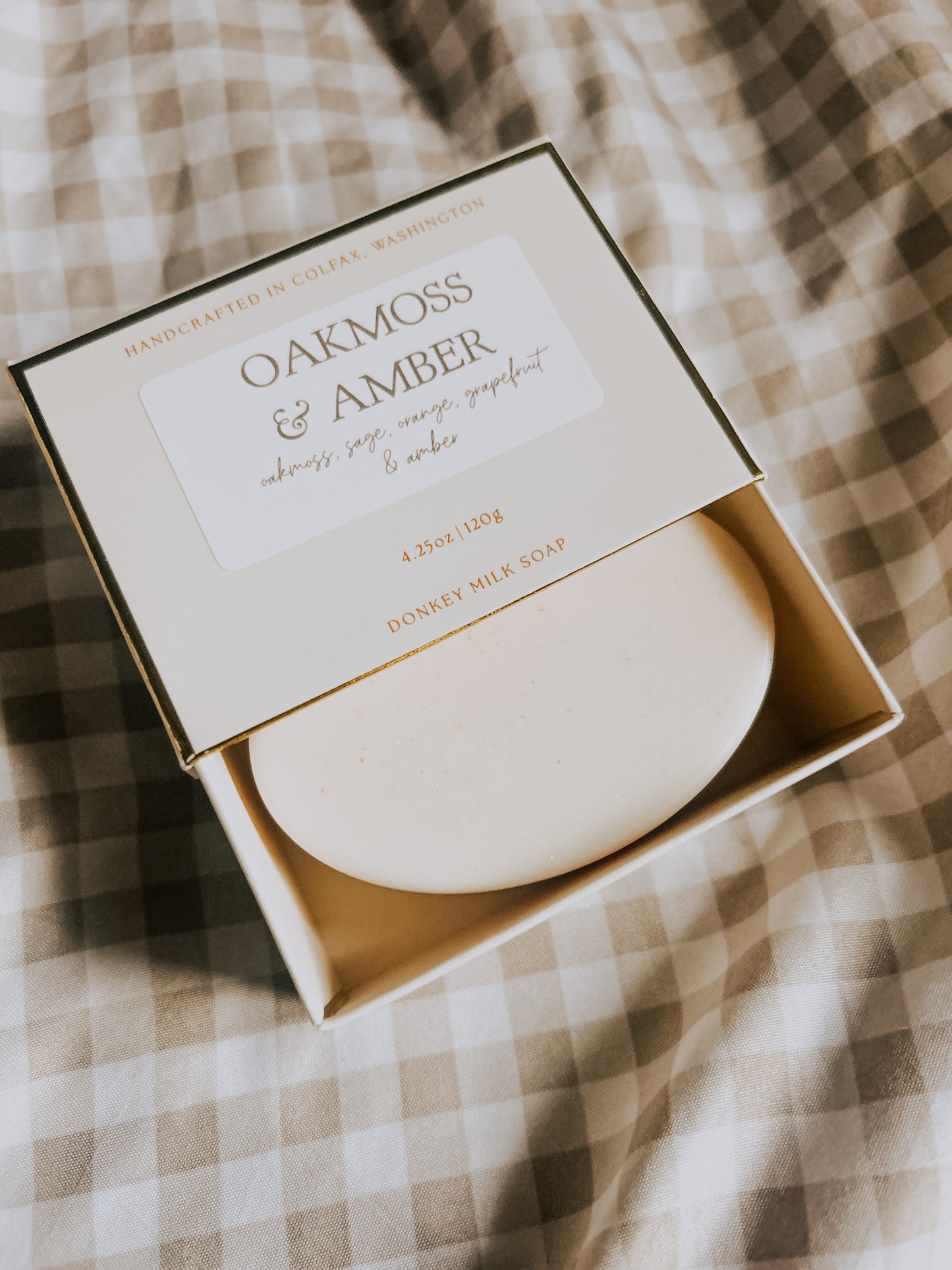 oakmoss & amber donkey milk bar soap