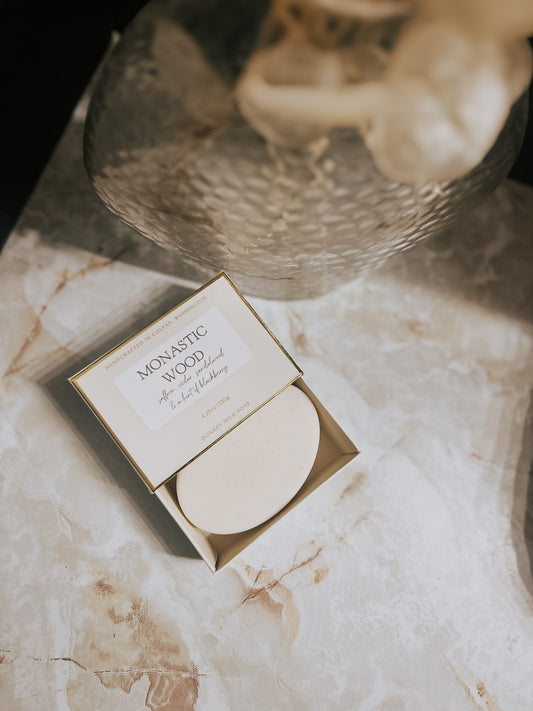 monastic wood donkey milk soap