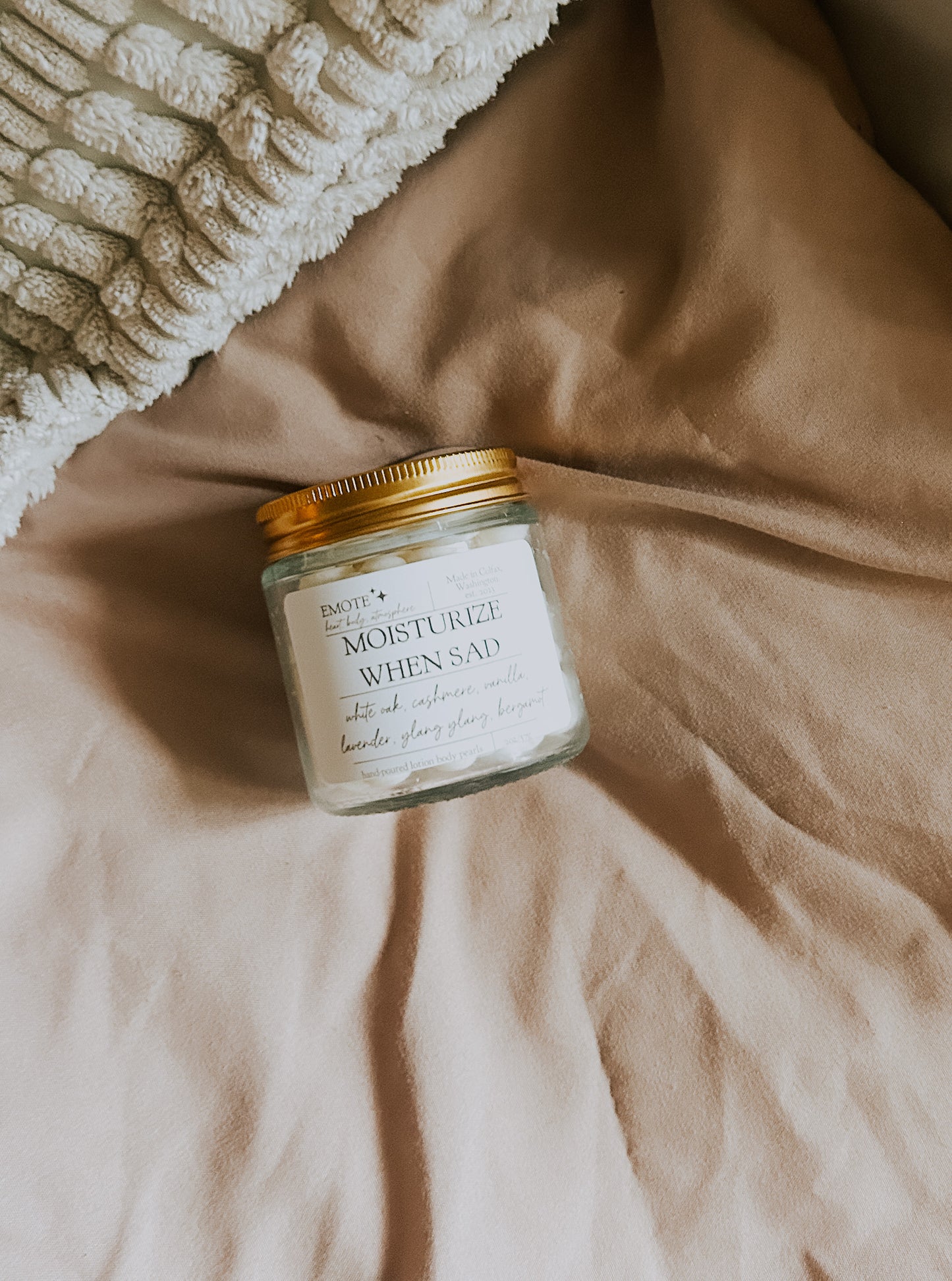 moisturize when sad lotion pearls