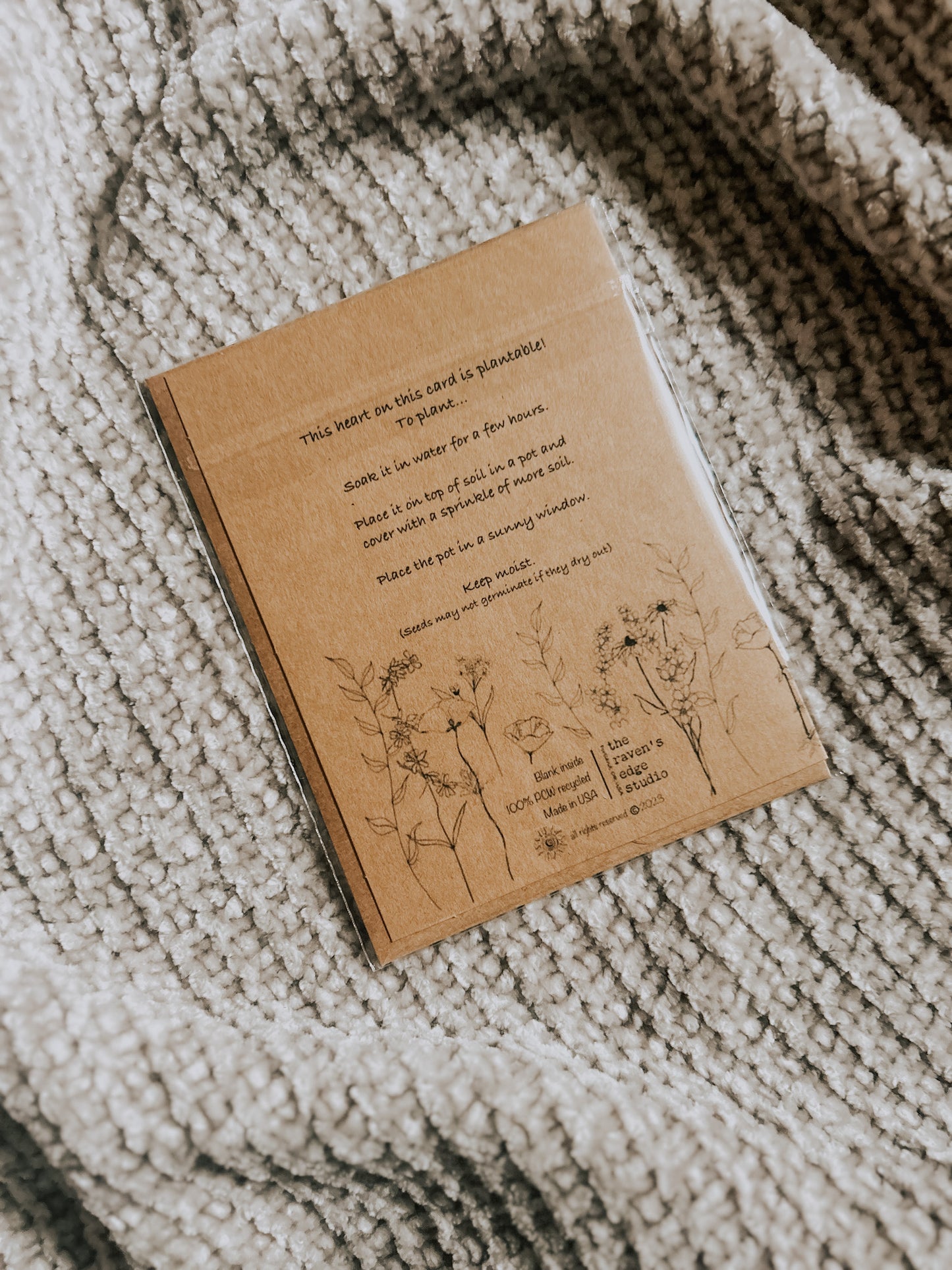 plantable seed-paper card