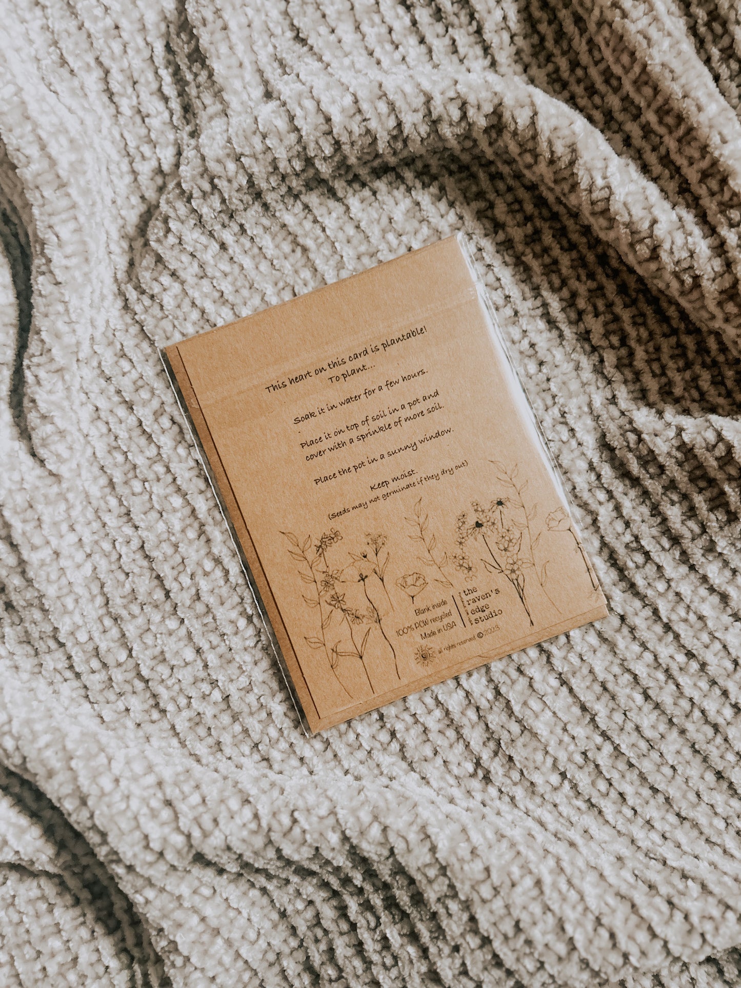 plantable seed-paper card