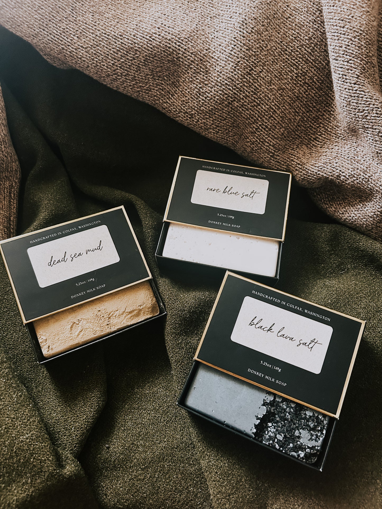 rare blue salt soap bar