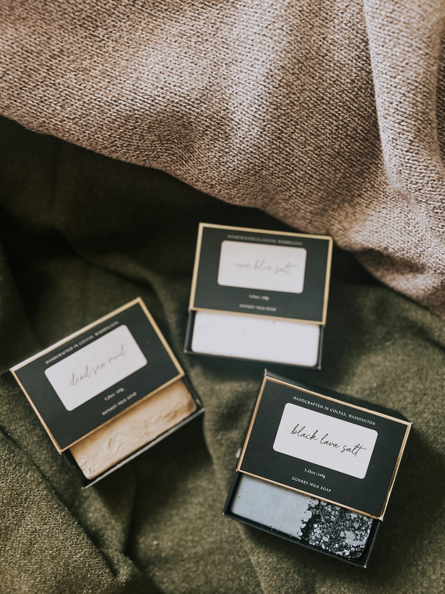 rare blue salt soap bar