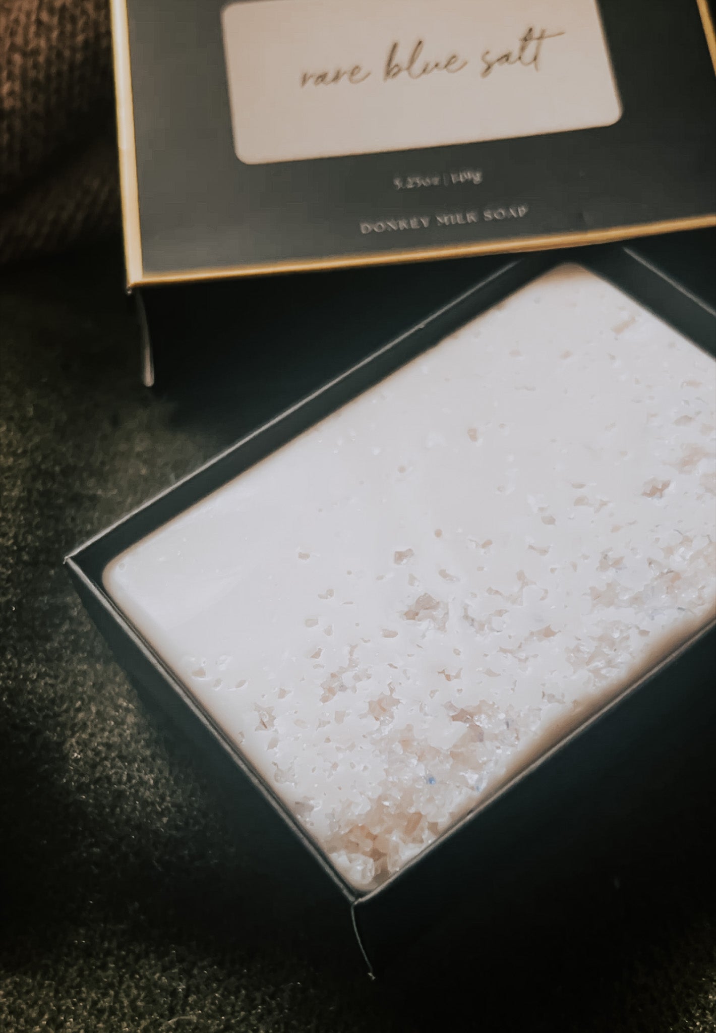 rare blue salt soap bar