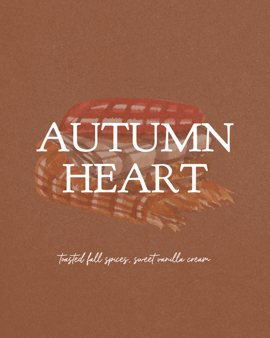 autumn heart 8 oz soy candle