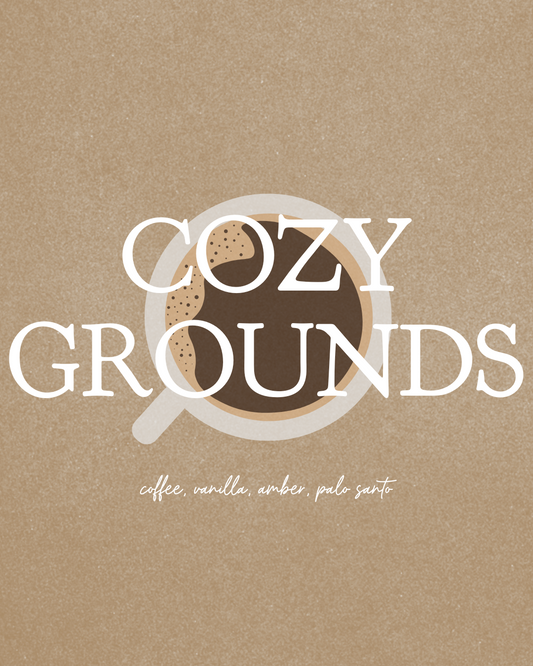 cozy grounds 8 oz soy candle