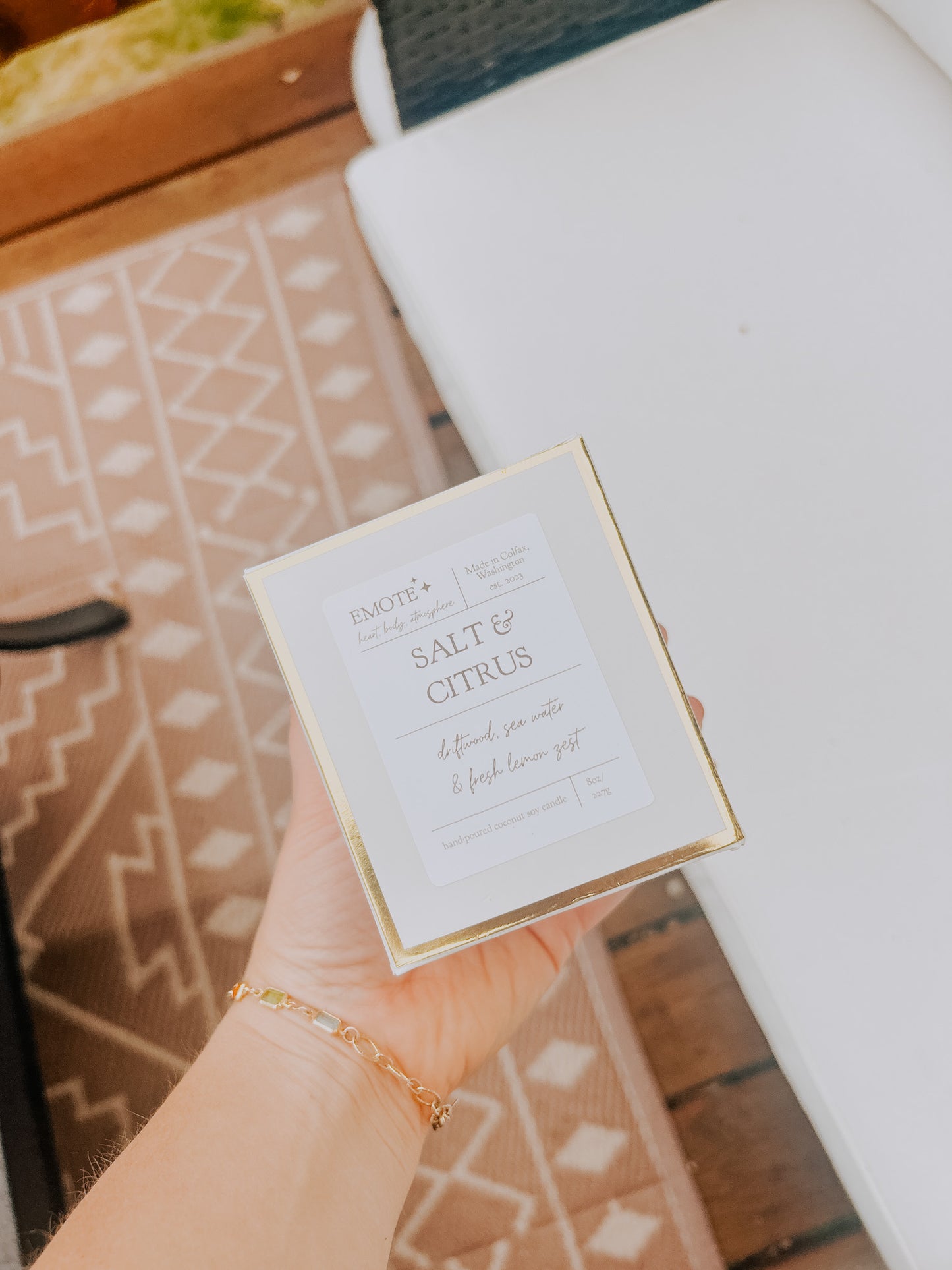 salt & citrus 8 oz soy candle