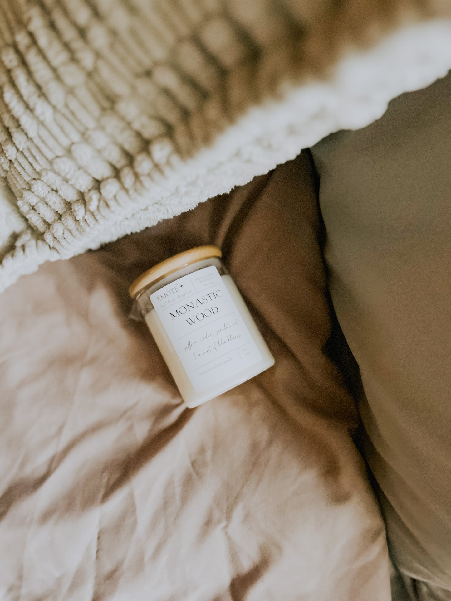 monastic wood body candle