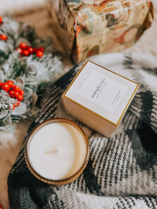 midnight mass 8 oz soy candle