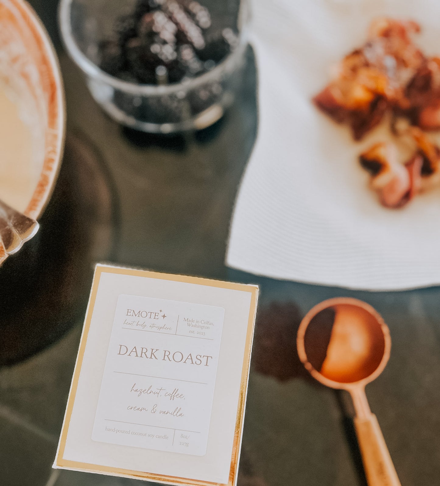 dark roast 8 oz soy candle