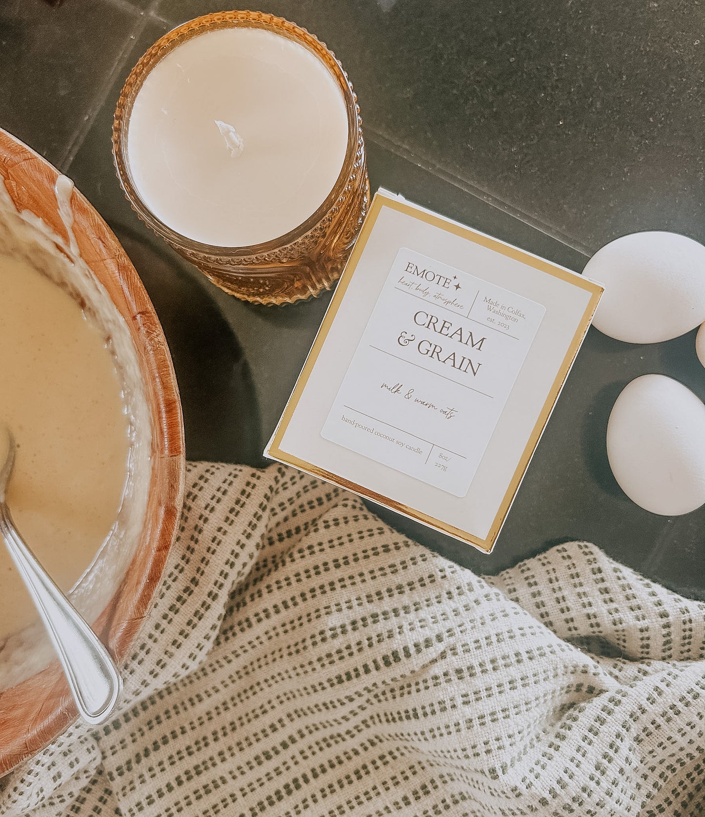 cream & grain 8 oz soy candle