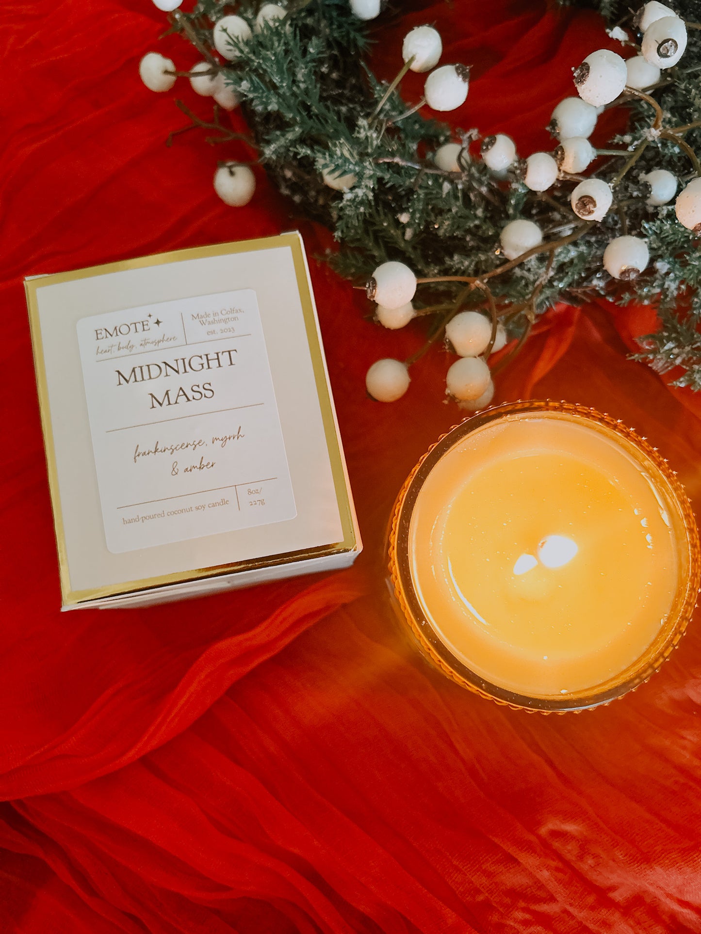 midnight mass 8 oz soy candle