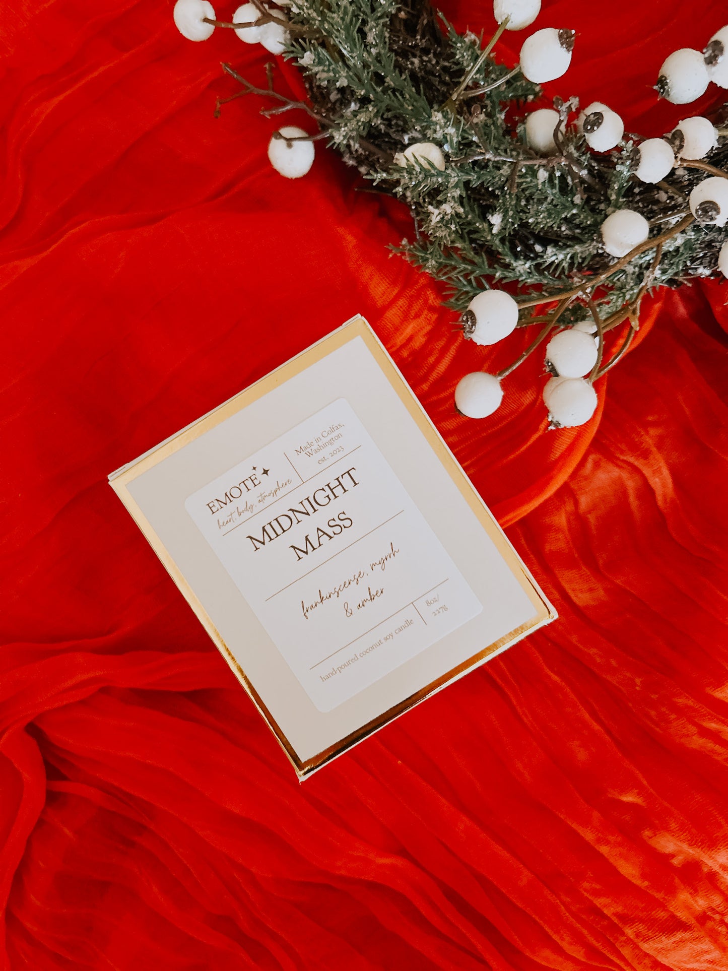 midnight mass 8 oz soy candle