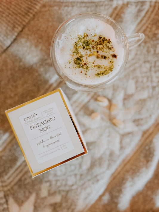 pistachio nog 8 oz soy candle