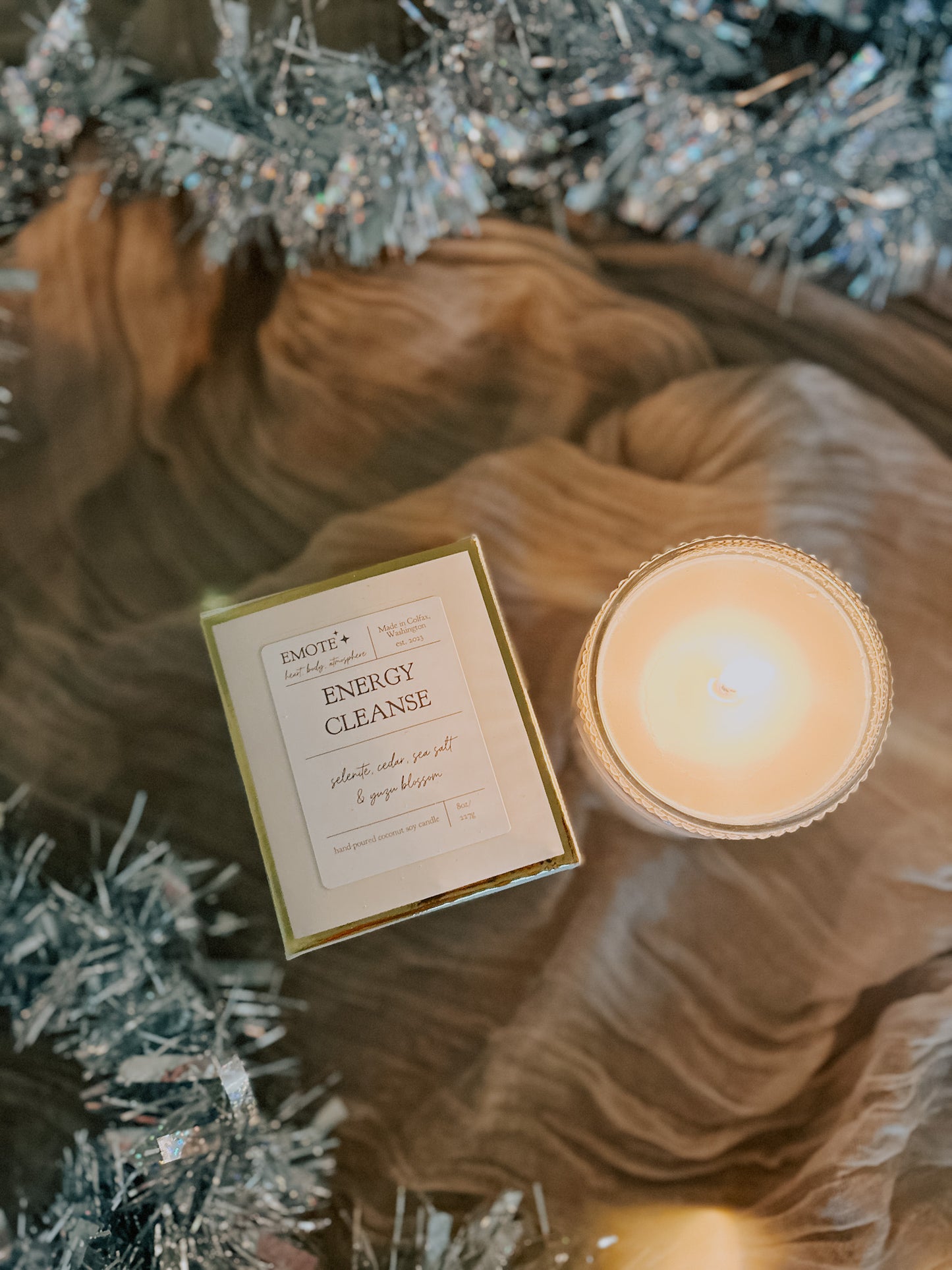 energy cleanse 8 oz soy candle