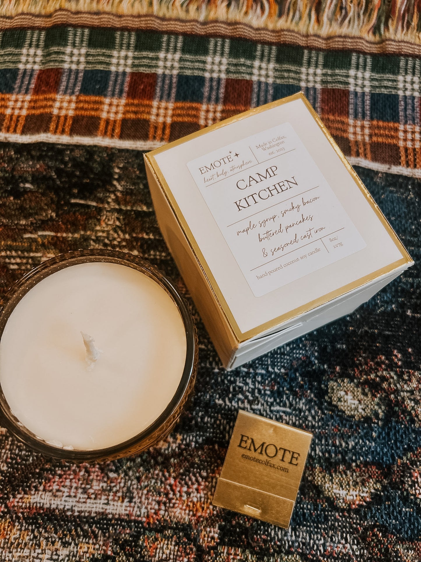 camp kitchen 8 oz soy candle