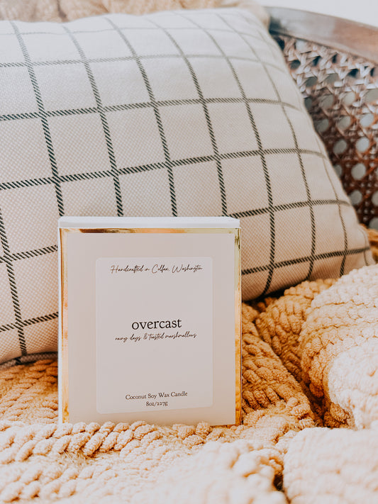 overcast 8 oz soy candle