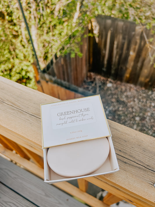 greenhouse donkey milk soap bar
