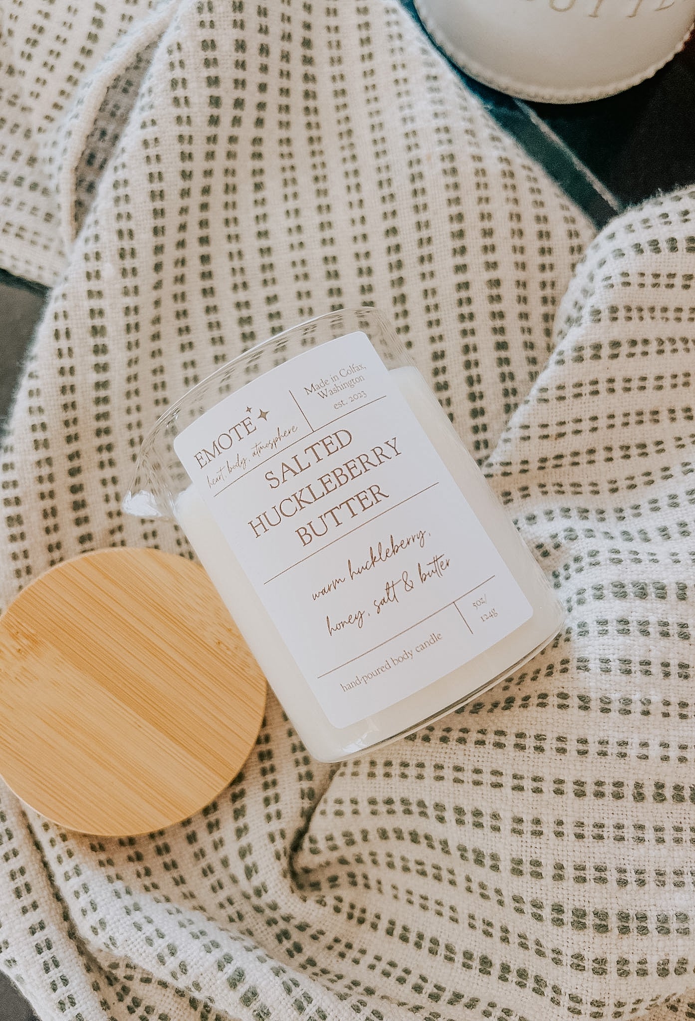 salted huckleberry butter body candle