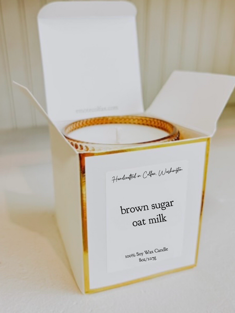 brown sugar oat milk 8 oz soy candle